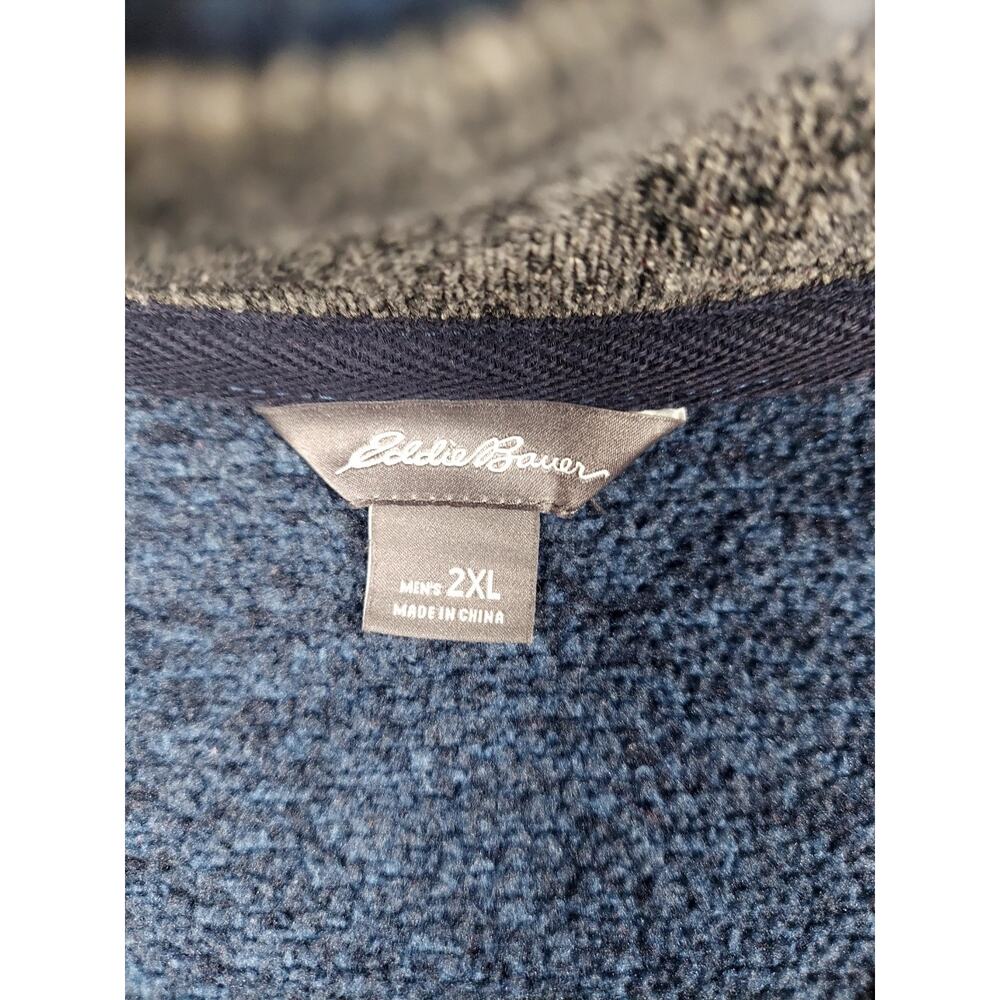Men's 2XL Radiator Sweater Fleece 1/4 Zip Pullover Blue Heather 2X Mock Neck - Picture 5 of 7